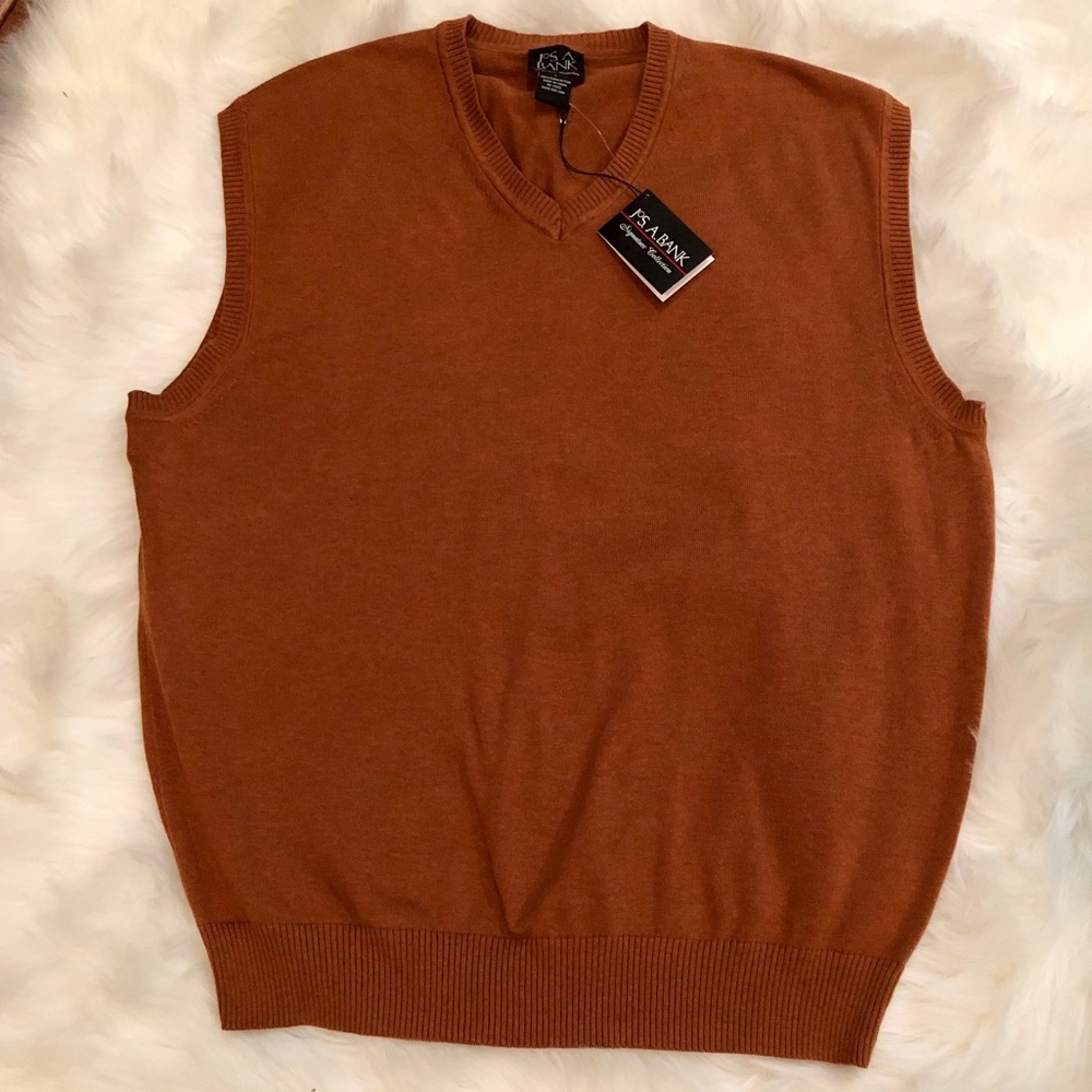 Jos. A. Bank Clay-Brown Sweater Vest - Picture 1 of 5